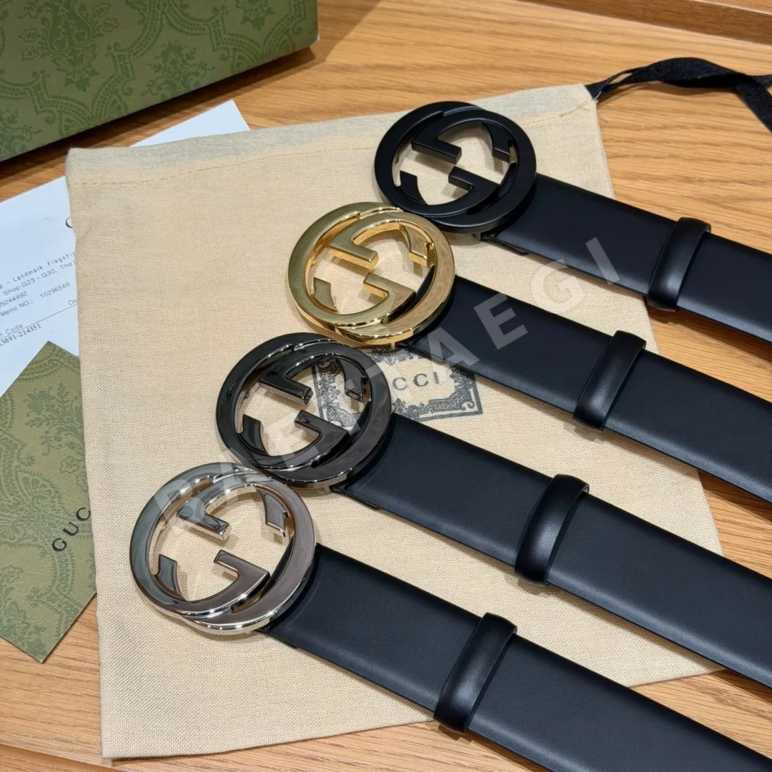 구찌 인터로킹 G 버클 가죽 벨트 40mm 상세 이미지 2