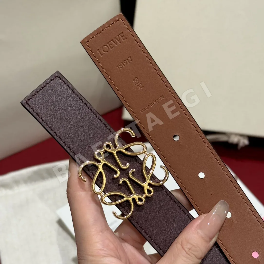 로에베 아나그램 버클 소가죽 리버시블 벨트 상세 이미지 6