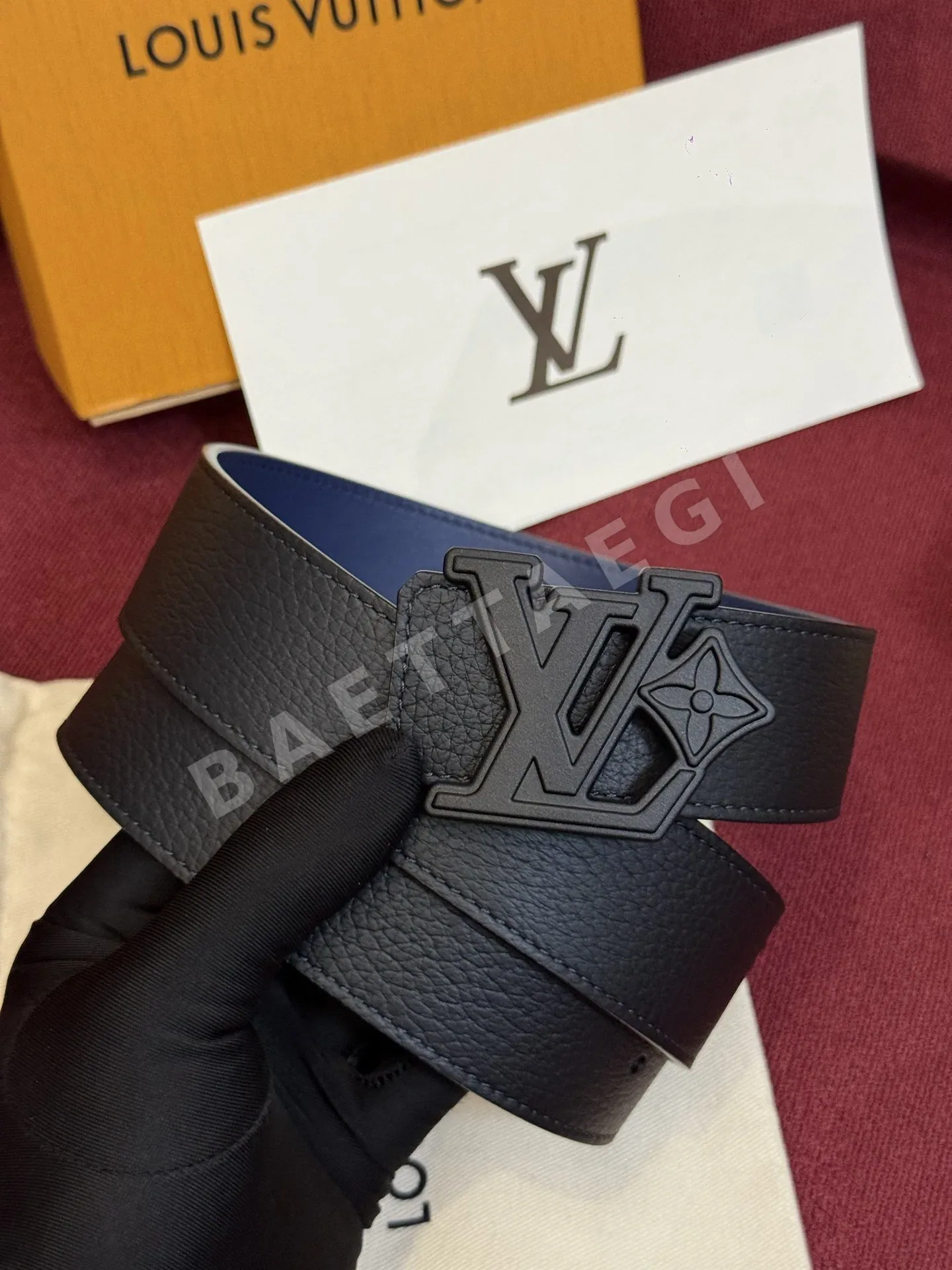 루이비통 다미에 LV 리버시블 벨트 상세 이미지 3