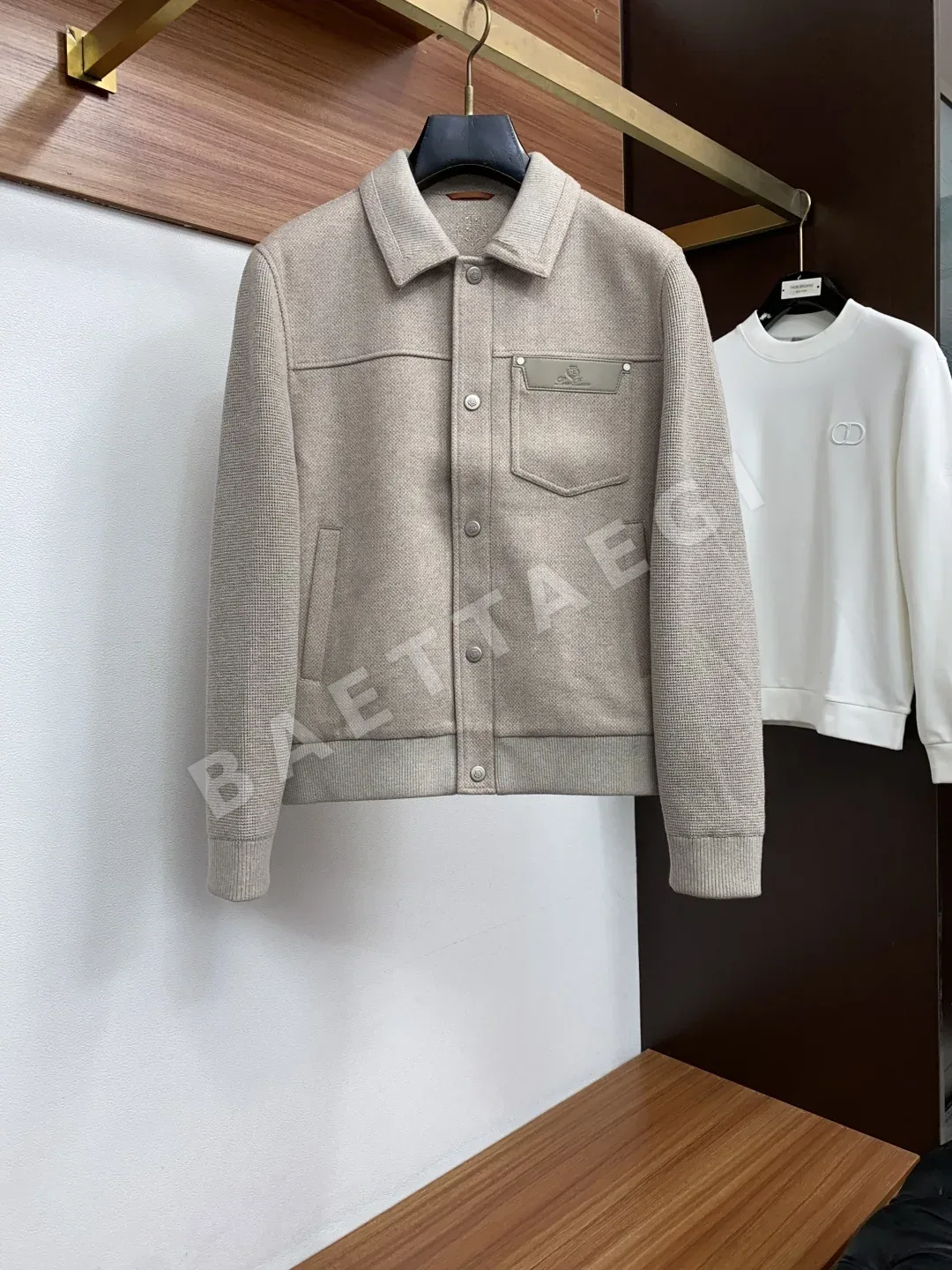 로로피아나 패치워크 울 소매 남성 자켓 169819