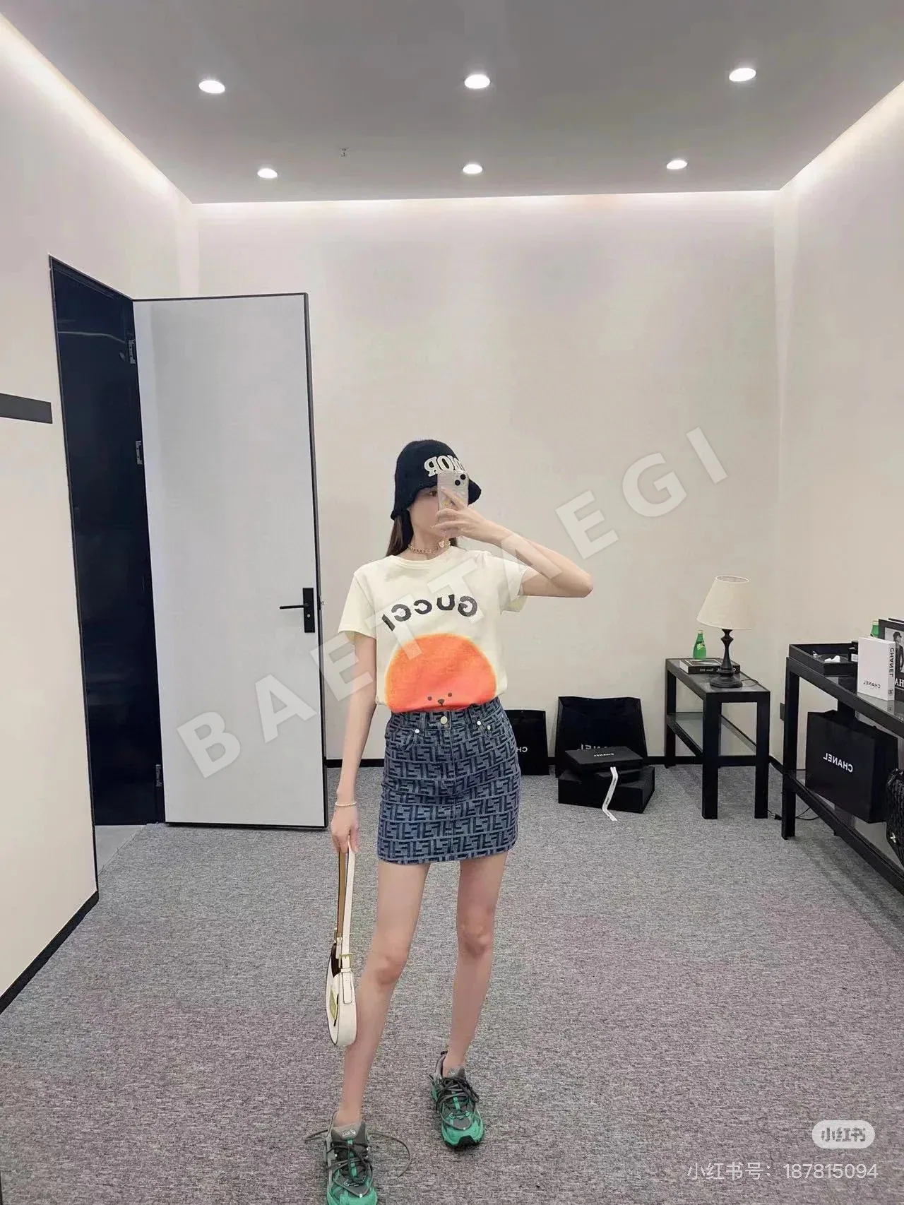구찌 테디베어 프린트 반팔 셔츠 상세 이미지 4