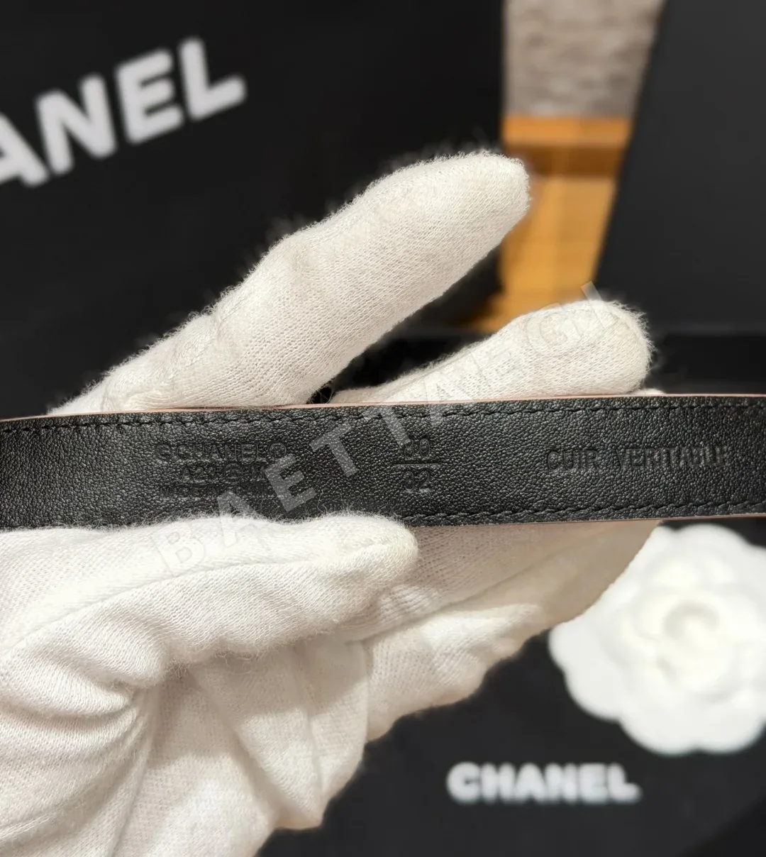 샤넬 퀼팅 램스킨 벨트 20mm 상세 이미지 5