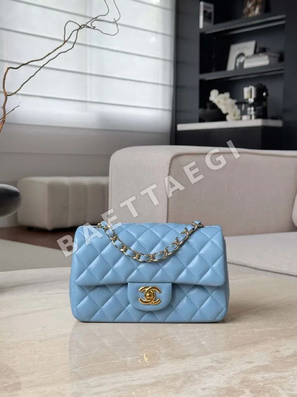 샤넬 시프 카우보이 블루 가방 상세 이미지 1