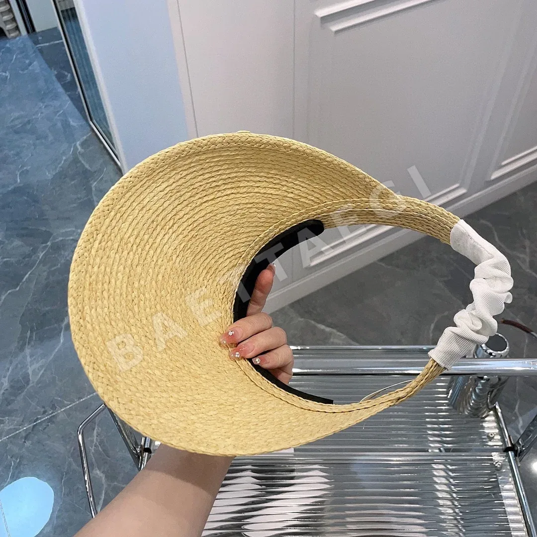 셀린느 자수 엠블럼 라피아 바이저 모자 상세 이미지 6