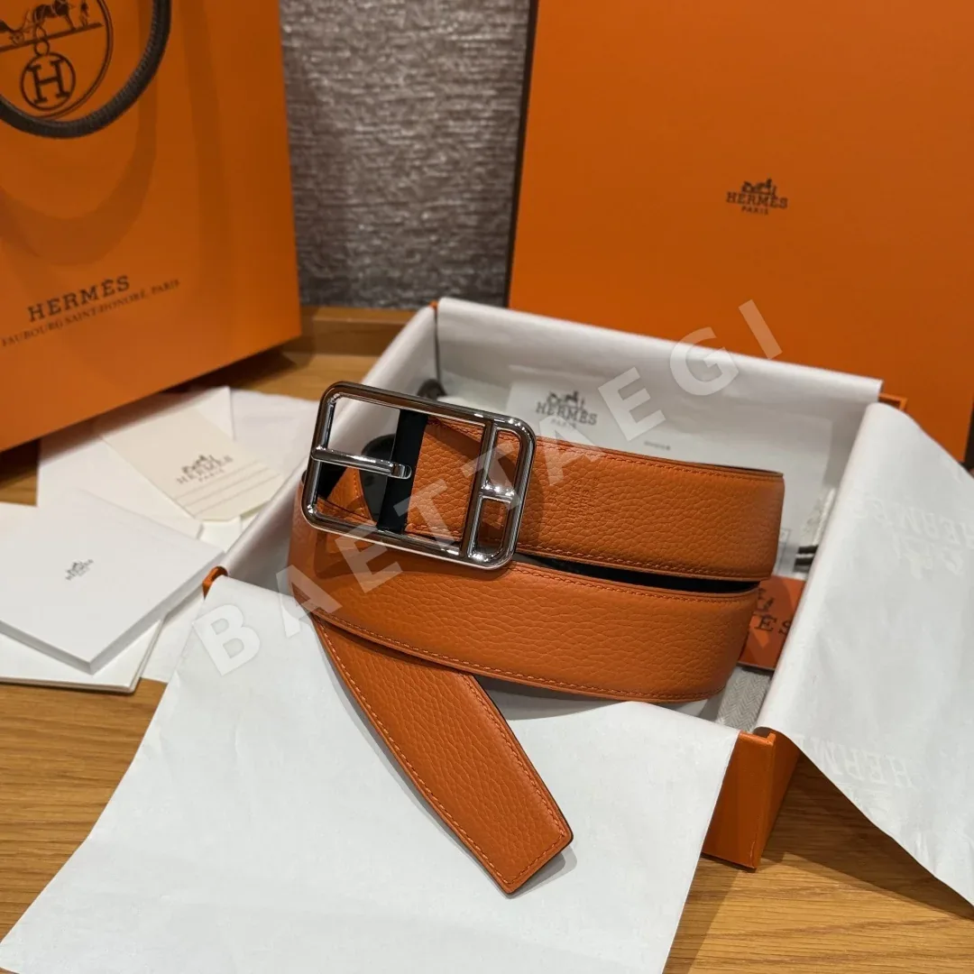 에르메스 하프코드 리버시블 박스 가죽 벨트 176363