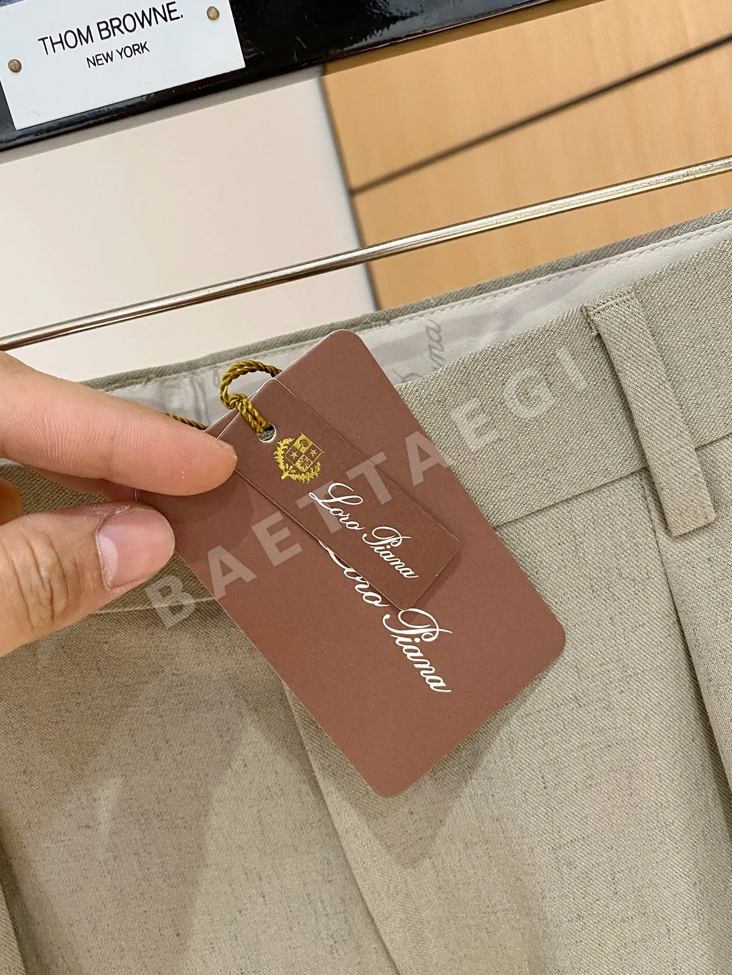 로로피아나 린넨 혼방 남성 바지 상세 이미지 4