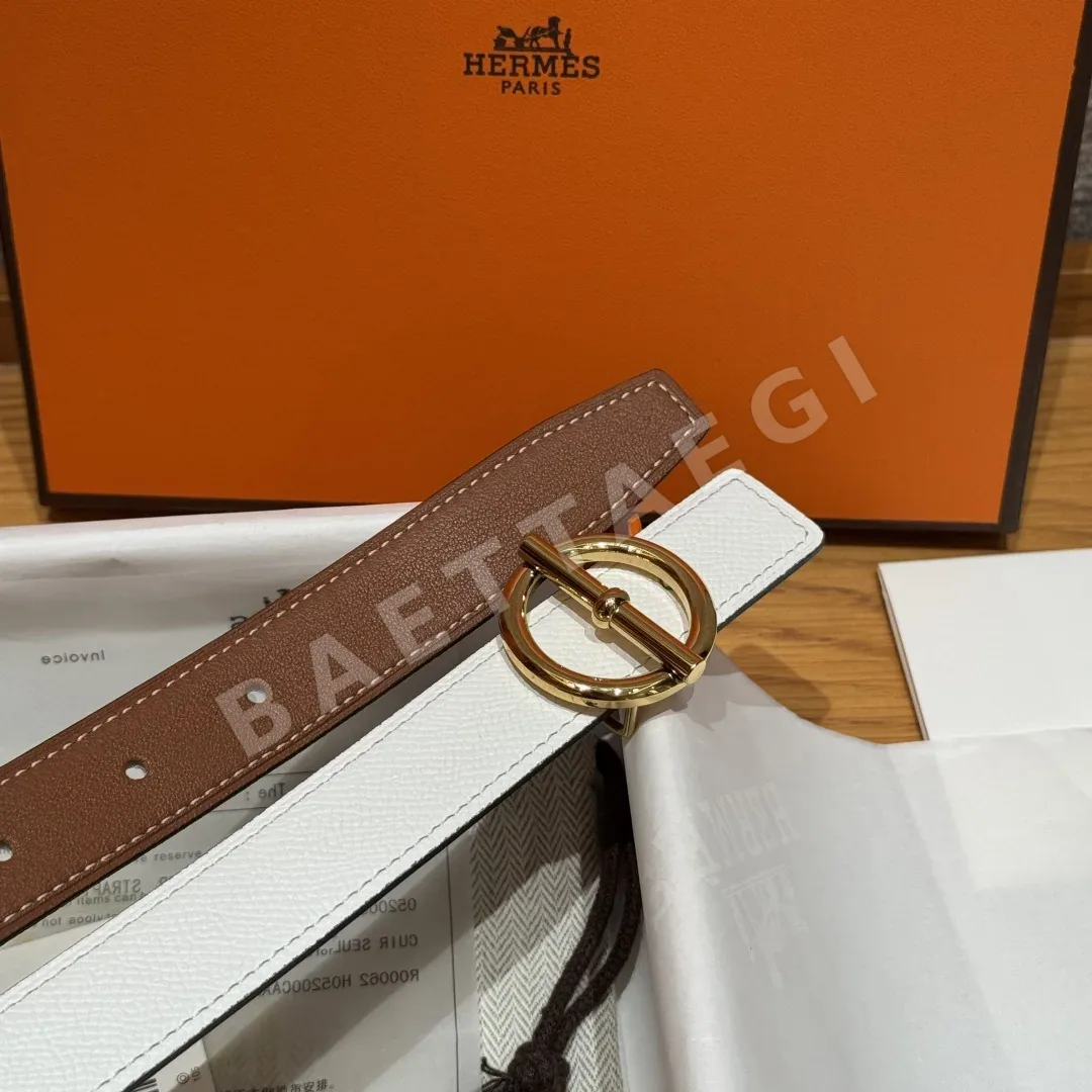 에르메스 패밀리 리버시블 가죽 벨트 상세 이미지 5