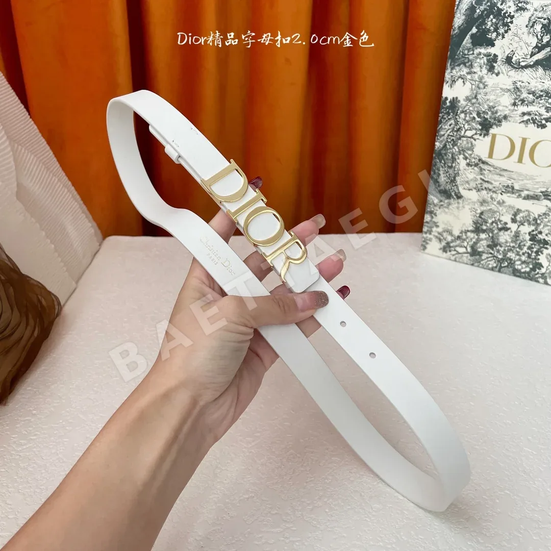 디올 송아지가죽 금속 버클 벨트 상세 이미지 5