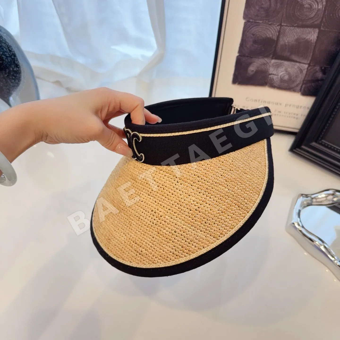 셀린느 라피아 선바이저 모자 상세 이미지 4