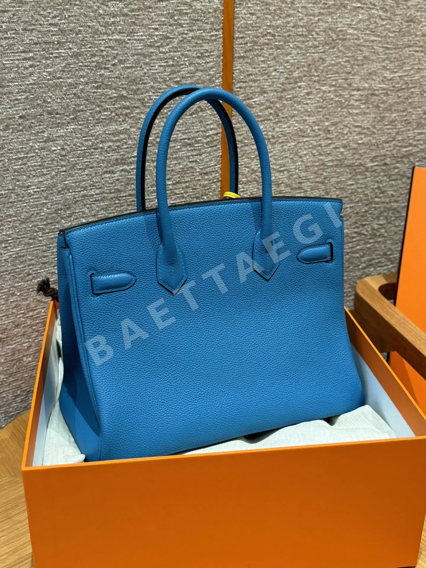 에르메스 버킨 30 블루 프리다 토고 가죽 가방 상세 이미지 2