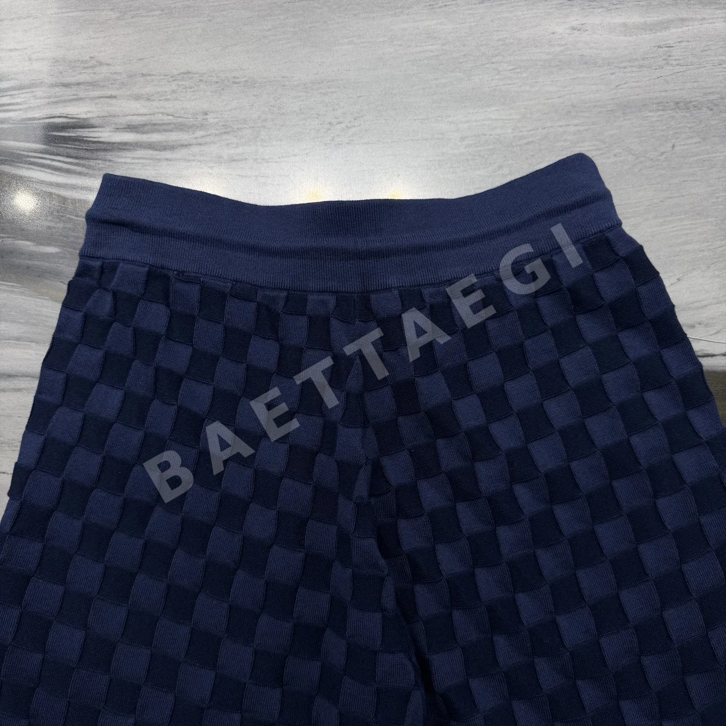 루이비통 체커보드 패턴 남성 반바지 상세 이미지 6