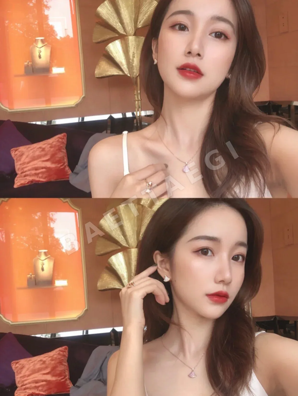 불가리 큐빅 장식 귀걸이 상세 이미지 2