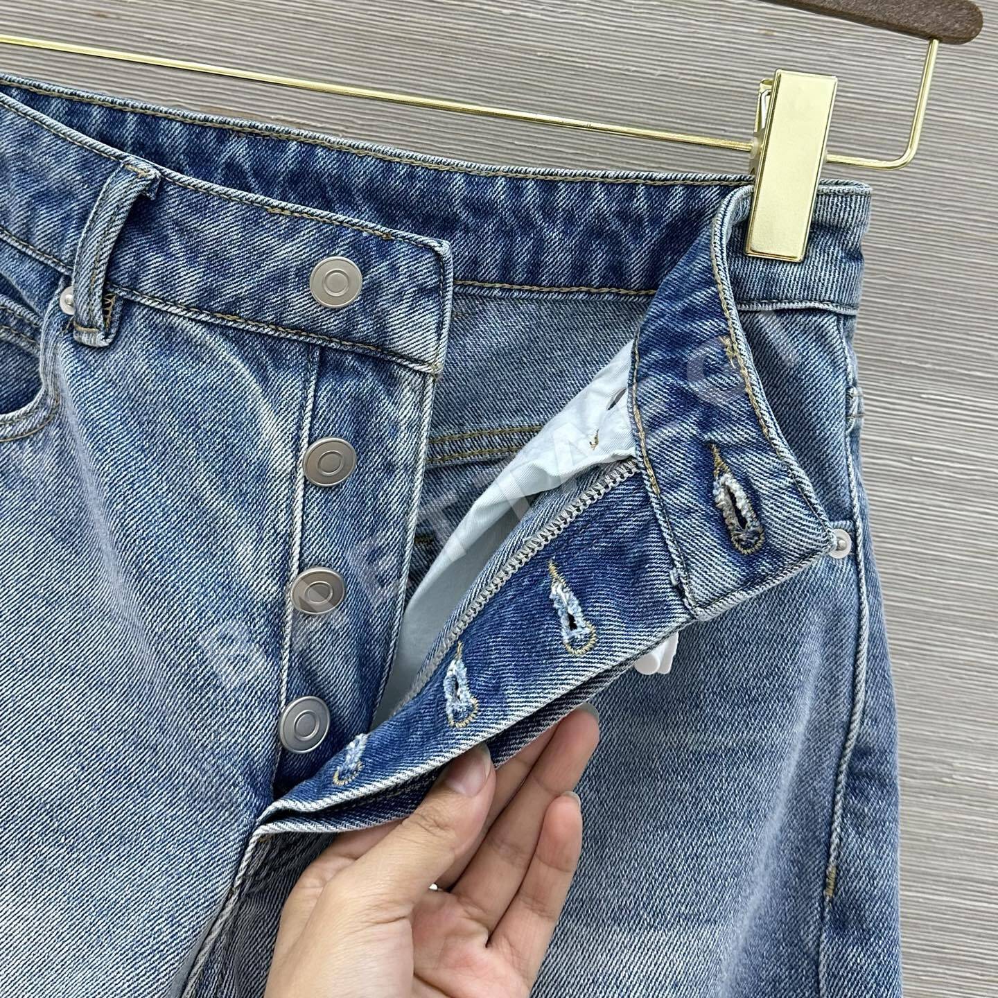 알렉산더왕 데미지 가공 하이웨이스트 데님 반바지 상세 이미지 5