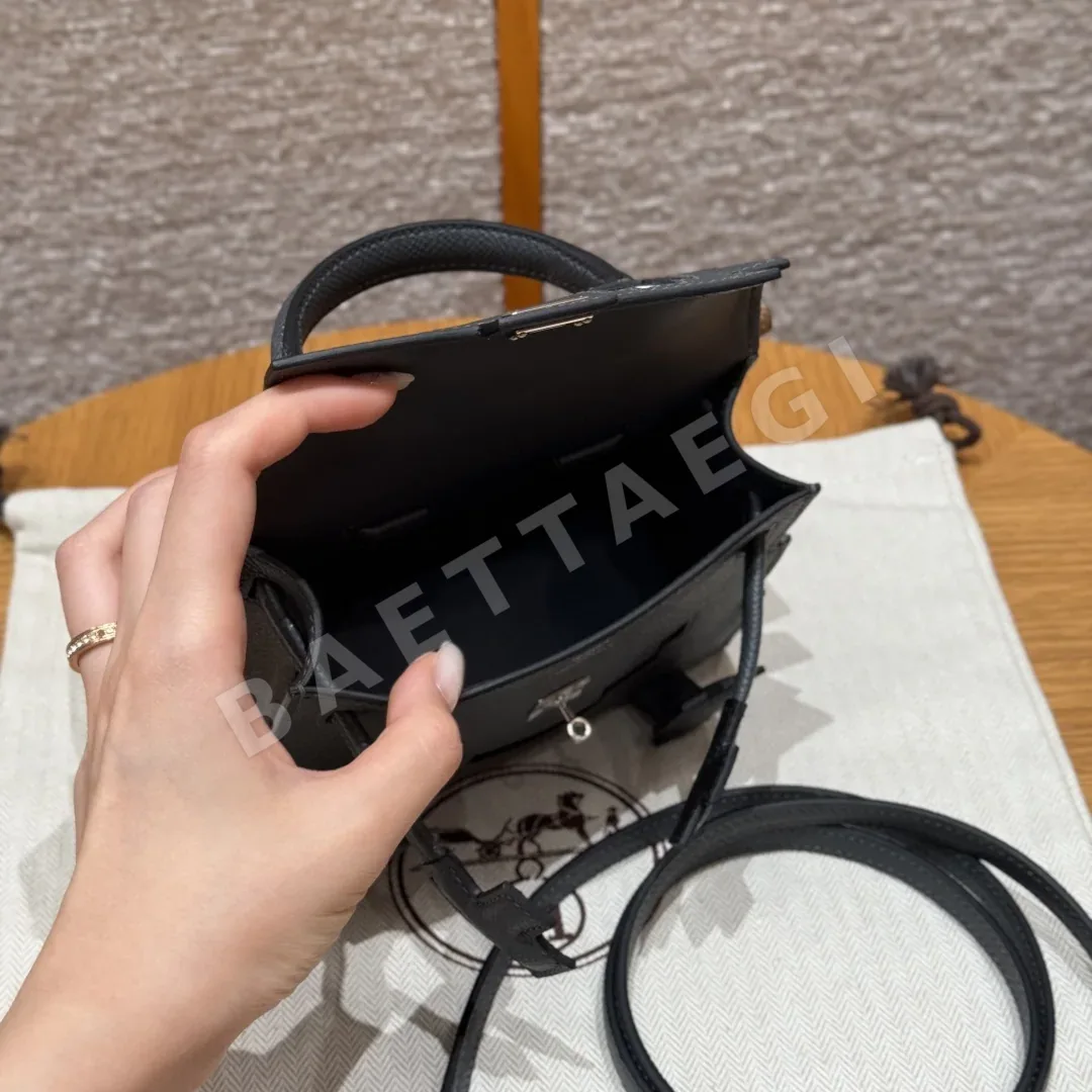 에르메스 켈리돌백 더스티 그레이 가죽 가방 상세 이미지 6