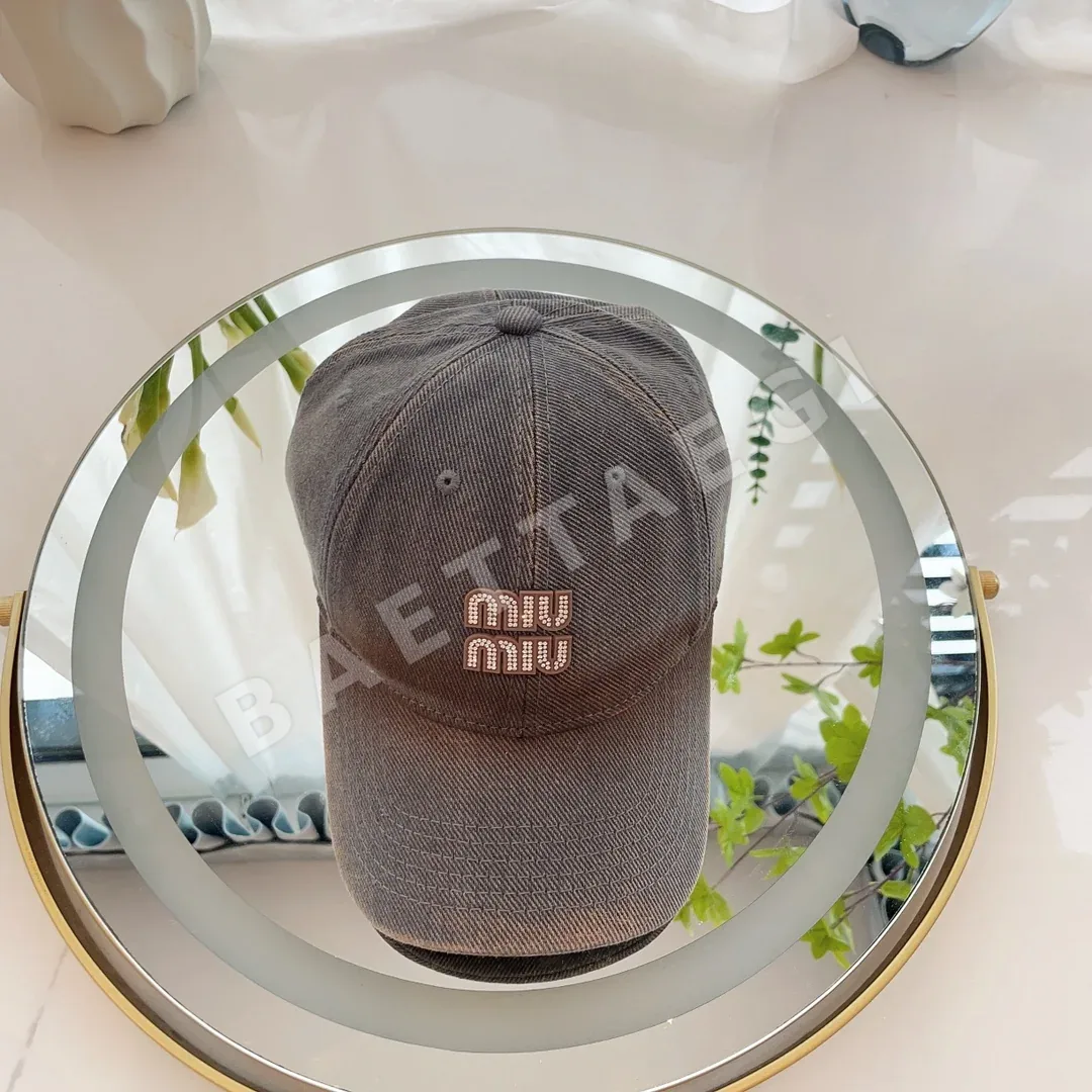 미우미우 타이다이 워시 데님 캡 81046