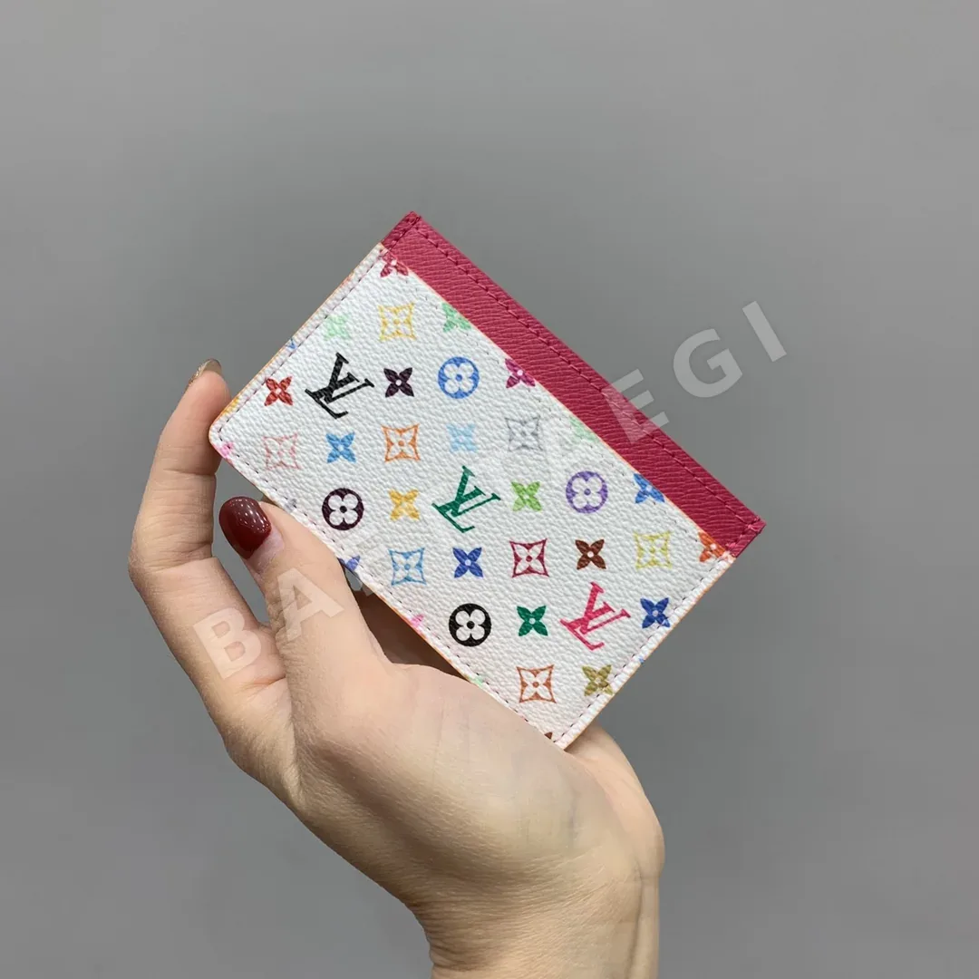 루이비통 화이트 3색 카드 홀더 지갑 M13403