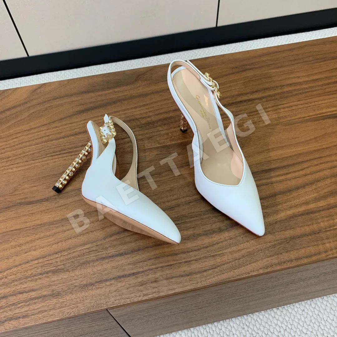 지안비토 로시 지안비토 라인스톤 힐 오픈백 샌들 상세 이미지 5