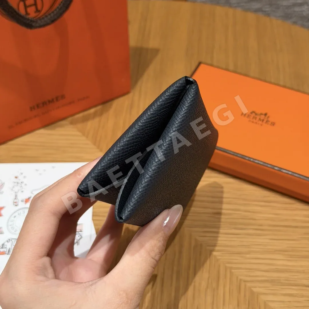 에르메스 스톰 블루 엡솜 가죽 동전지갑 상세 이미지 3