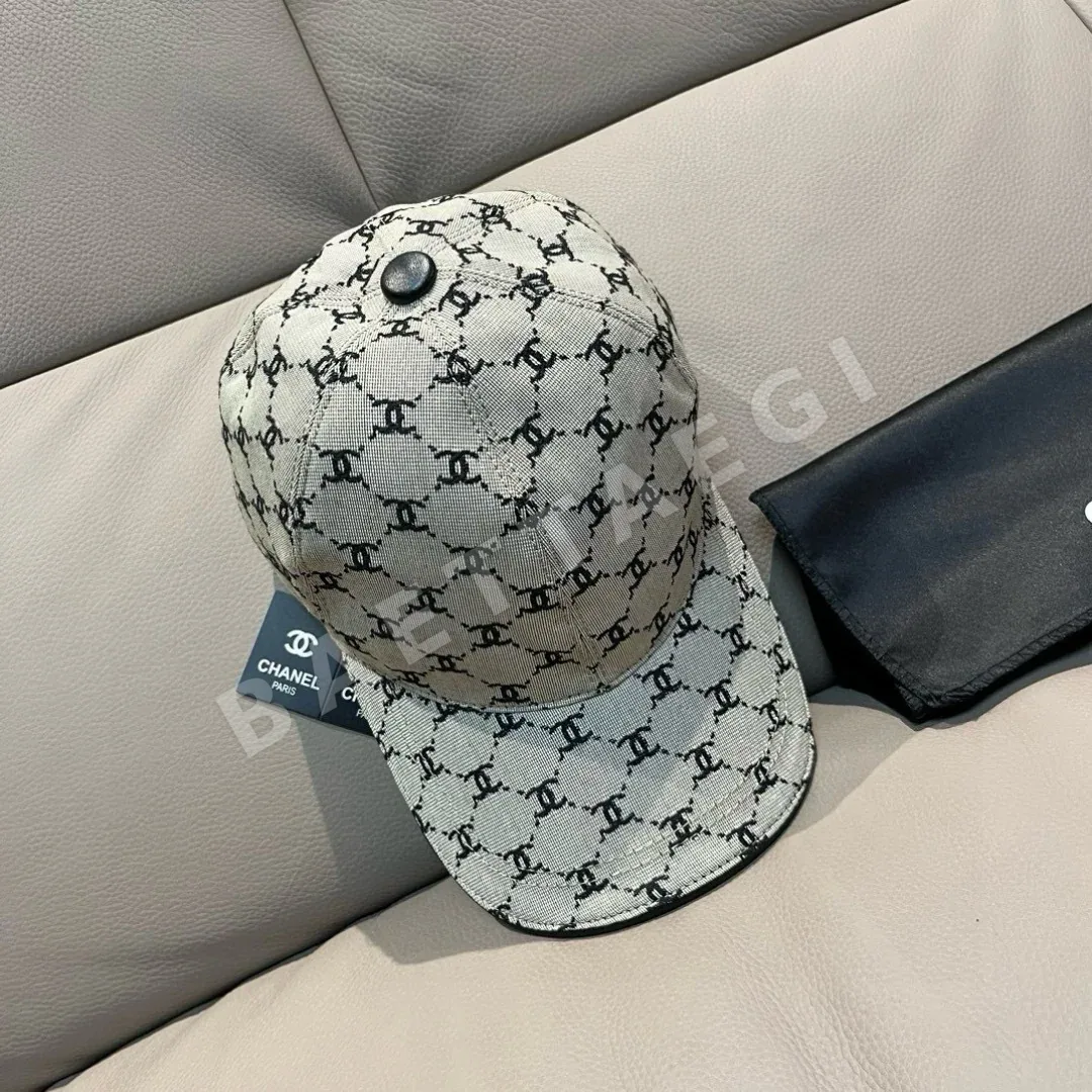샤넬 자카드 더블 C 자수 베이스볼 캡 상세 이미지 1