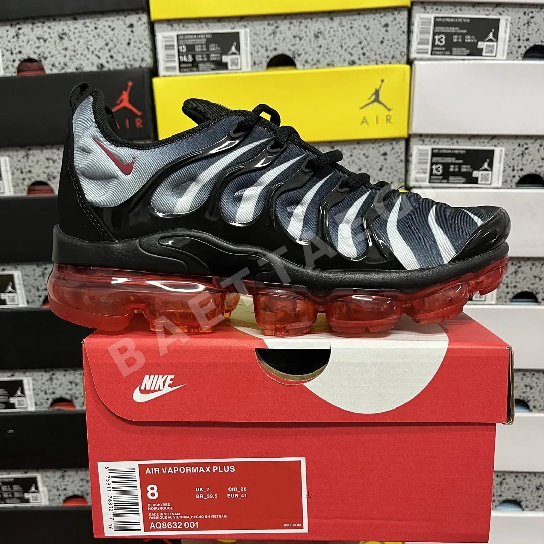 나이키 [OT] 에어 베이퍼맥스 플러스 블랙 그레이 레드 AQ8632-001 201579 Nike Air VaporMax Plus Shark