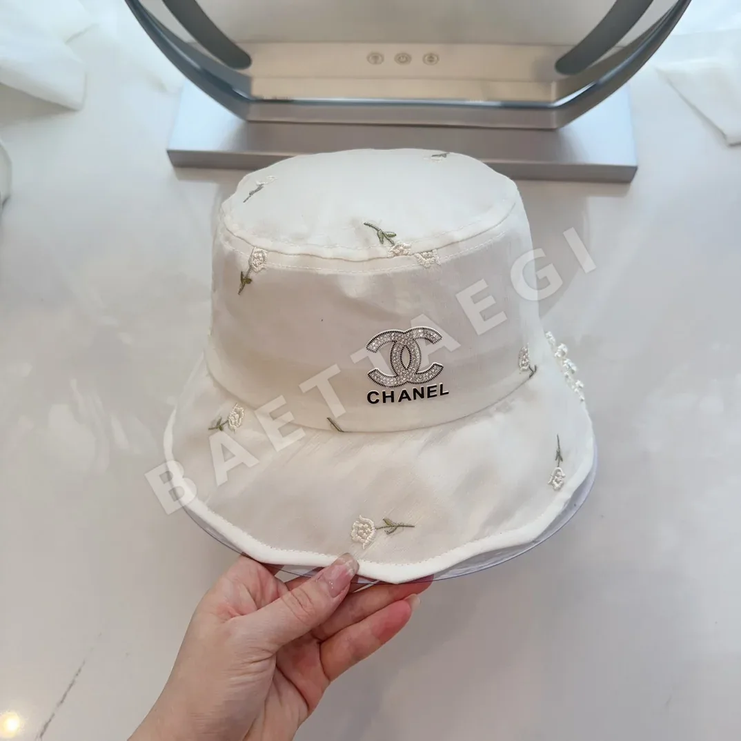 샤넬 시폰 자수 어부 모자 상세 이미지 5