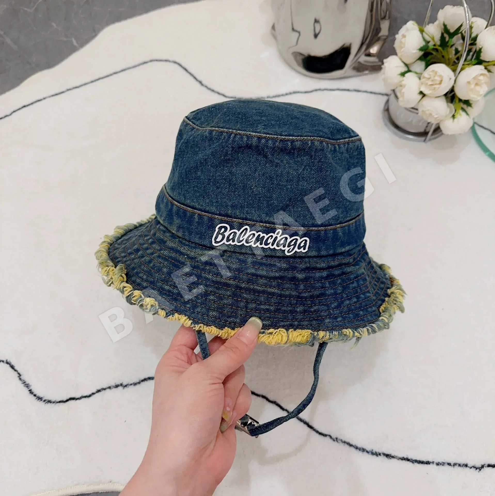 발렌시아가 빈티지 데님 버킷햇 모자 상세 이미지 5
