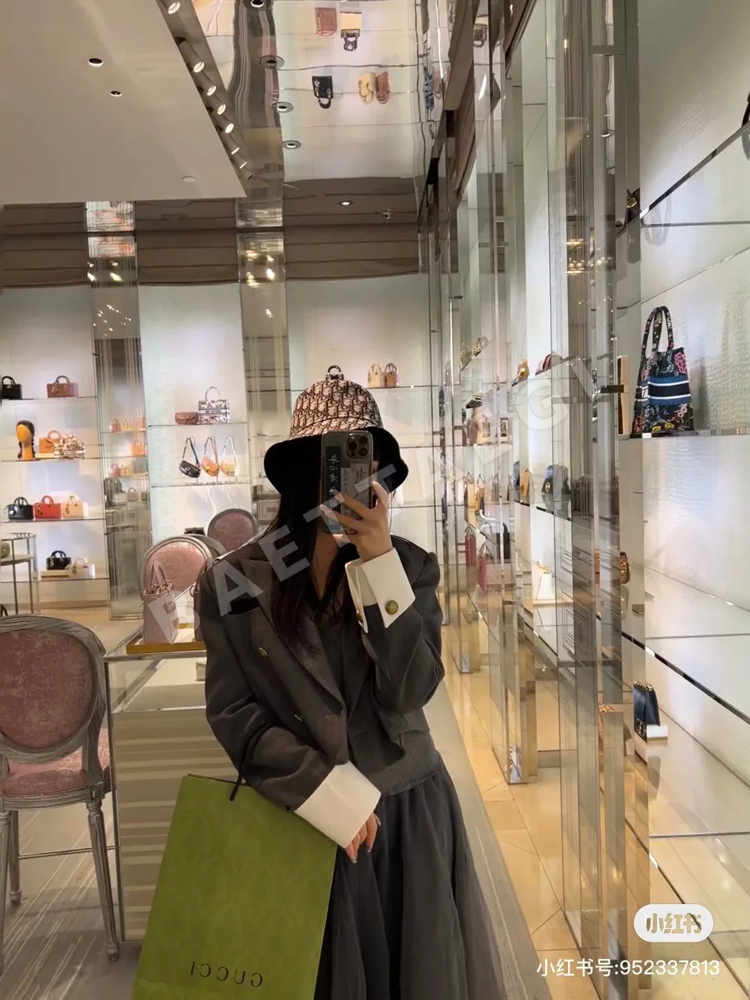 디올 양면 자수 버킷 햇 모자 78622