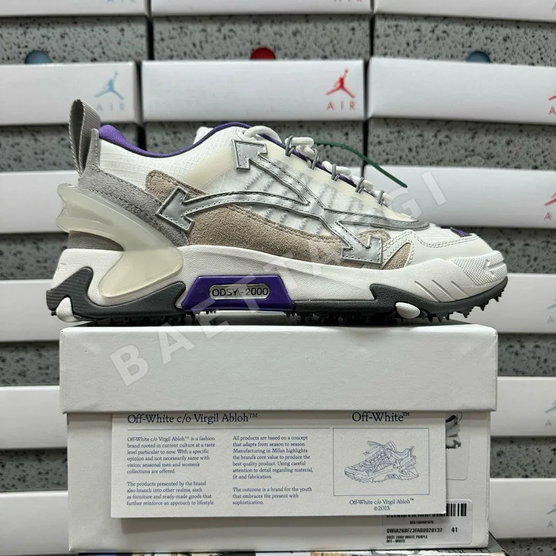 오프화이트 ODSY-2000 202421 Off White Sneaker White Purple 상세 이미지 1