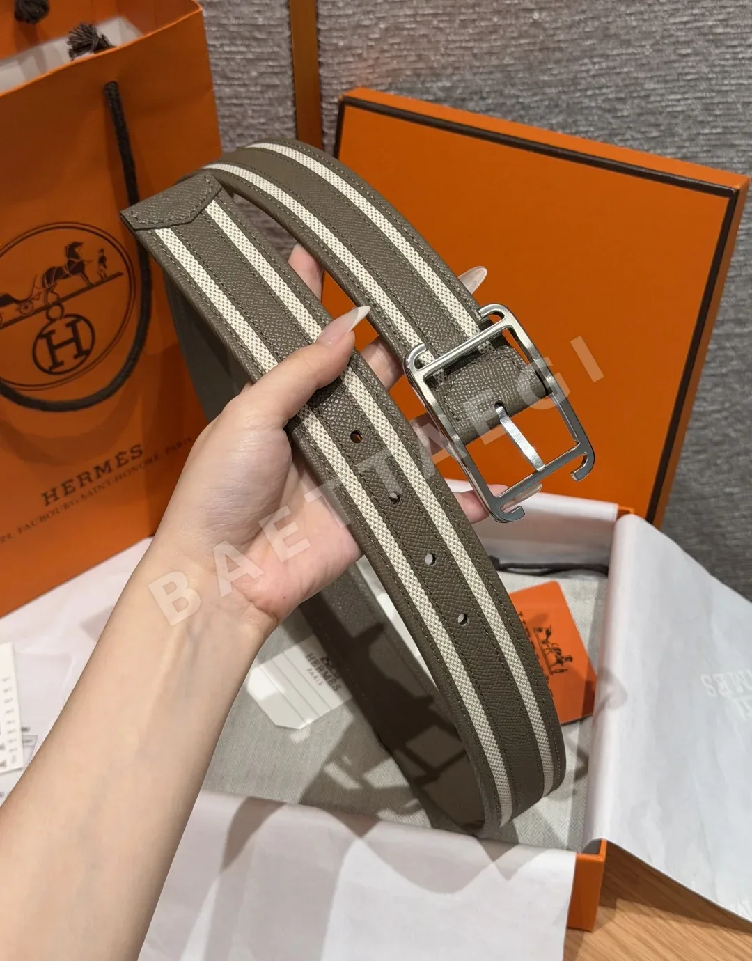 에르메스 H 브랙 하프코드 리버서블 가죽 벨트 상세 이미지 5