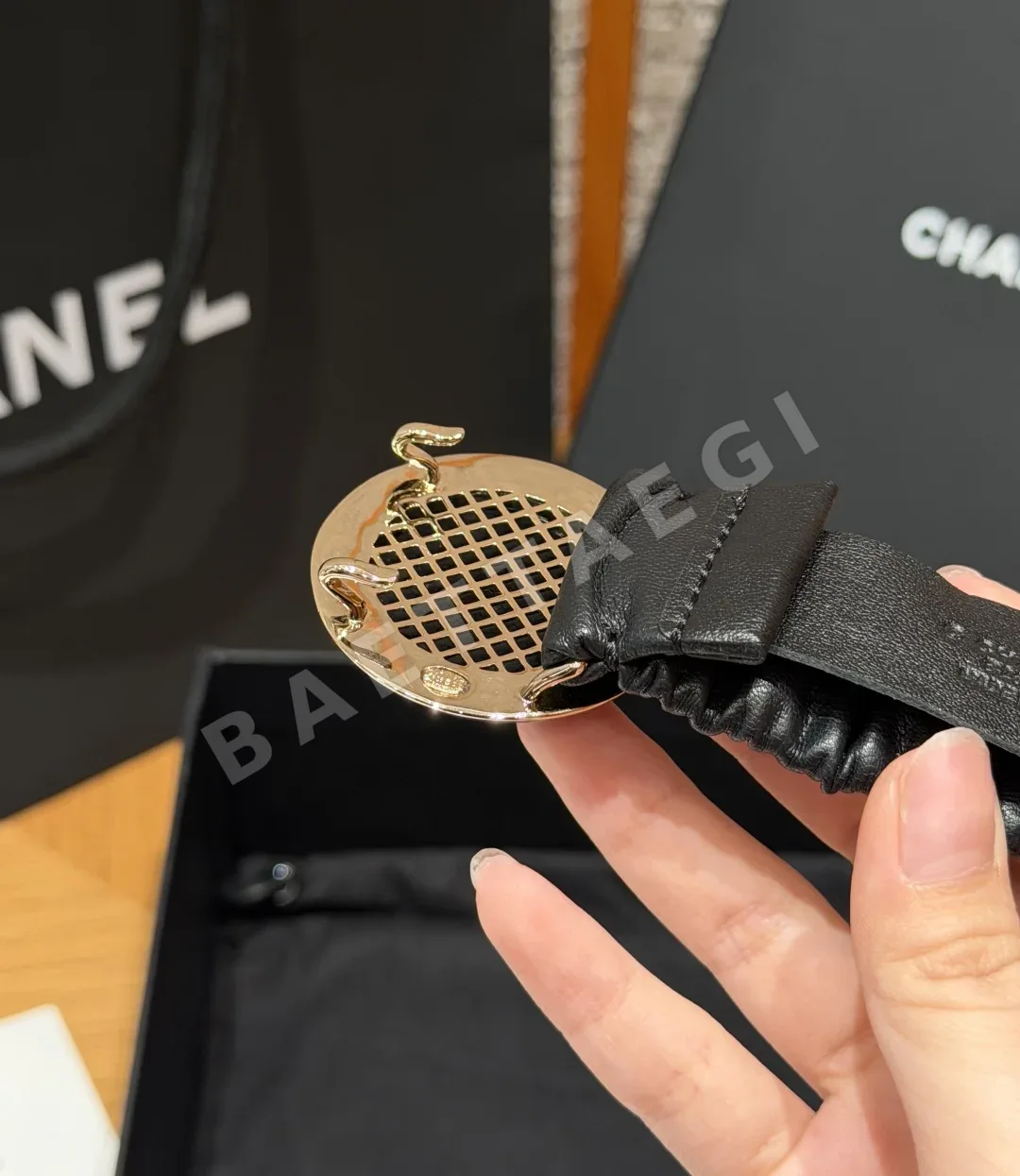 샤넬 플리츠 고무 벨트 30mm 상세 이미지 4