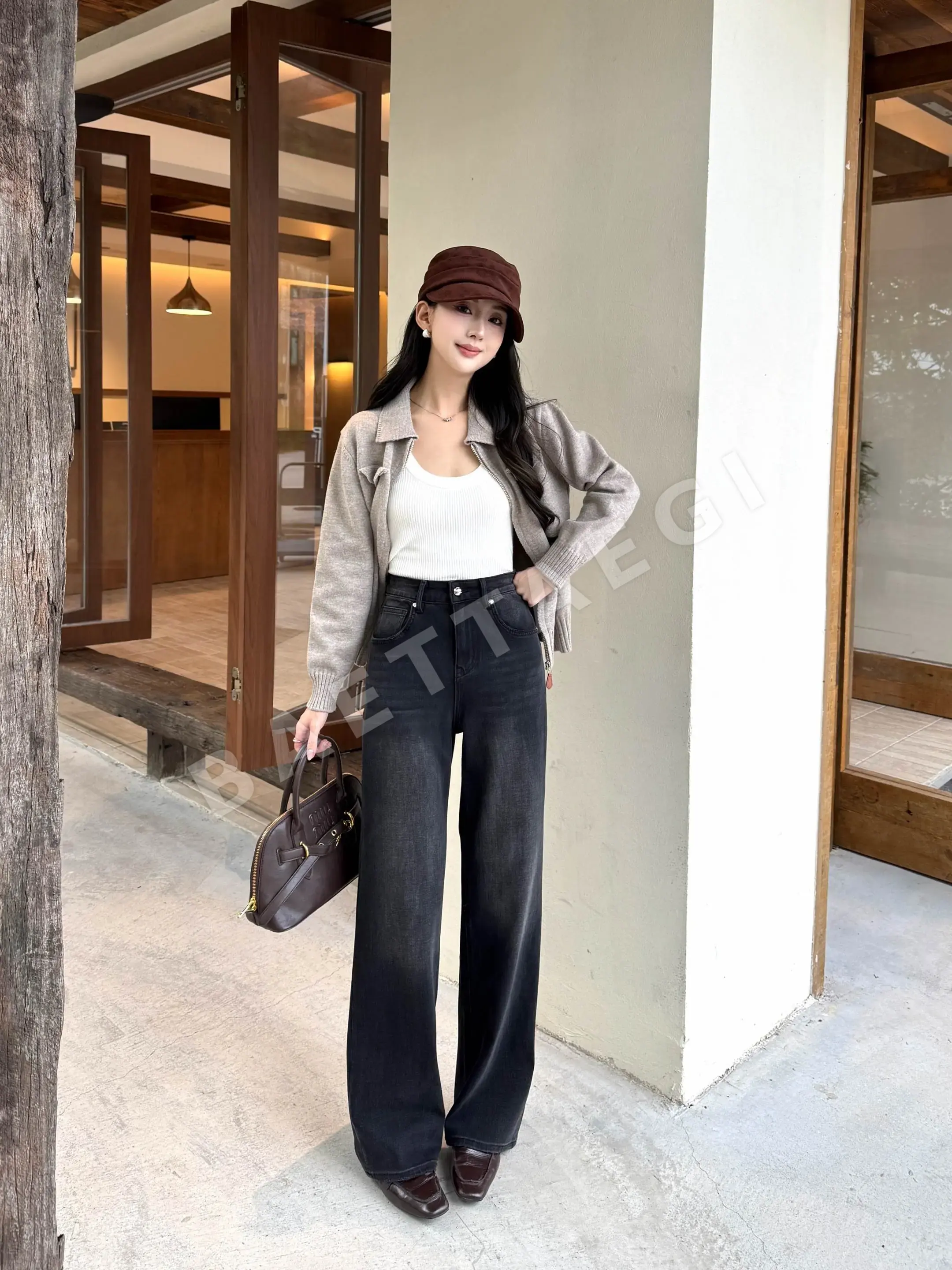 셀린느 컬러블록 자수 클래식 로고 스트레이트 레그 바지 170723