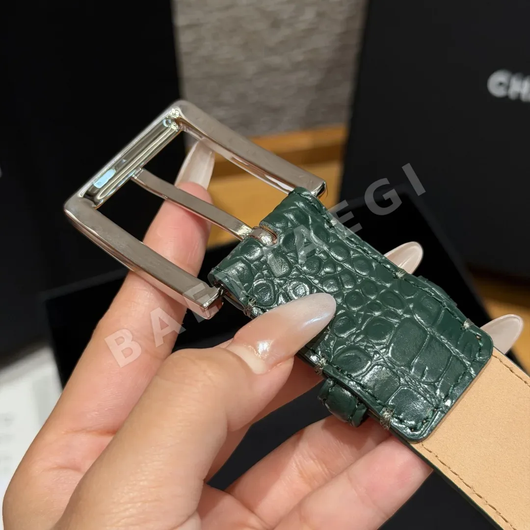 샤넬 악어무늬 가죽 벨트 30mm 상세 이미지 7