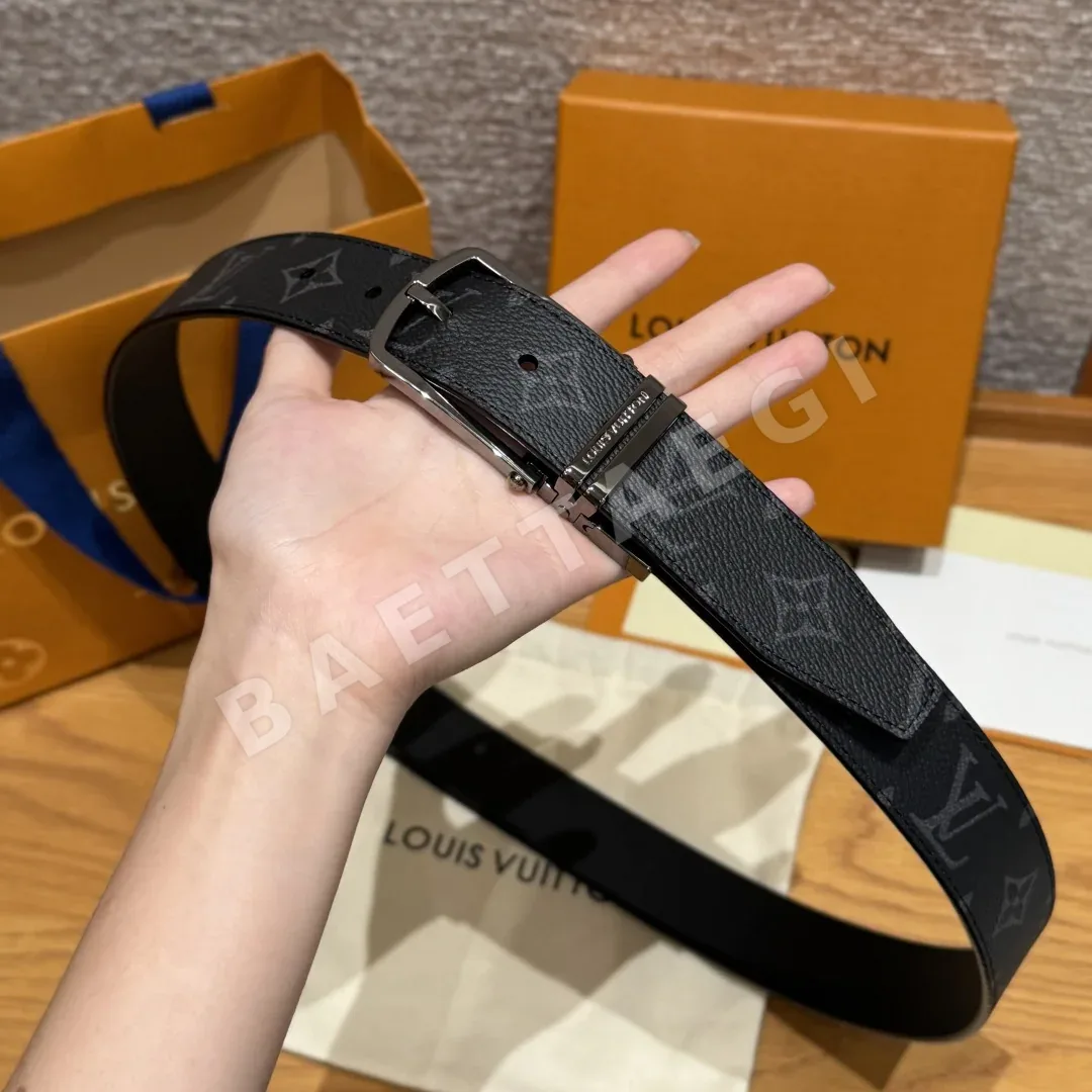 루이비통 모노그램 리버시블 남성 벨트 35MM 상세 이미지 3