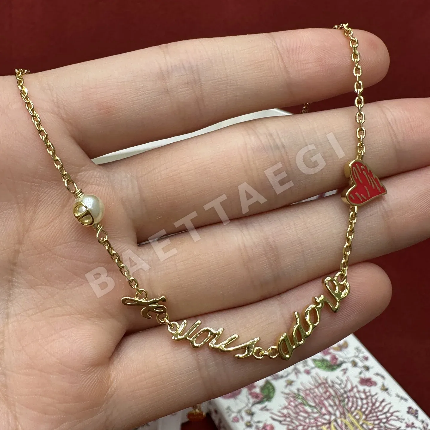디올 Vous Adore 러브레터 진주 목걸이 178746