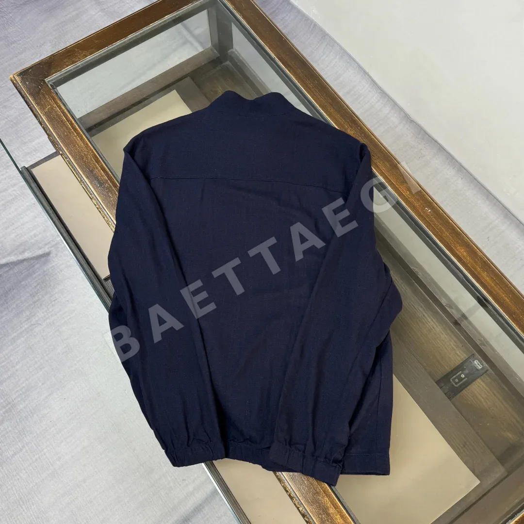 로로피아나 코튼 린넨 스탠드 카라 남성 자켓 상세 이미지 9