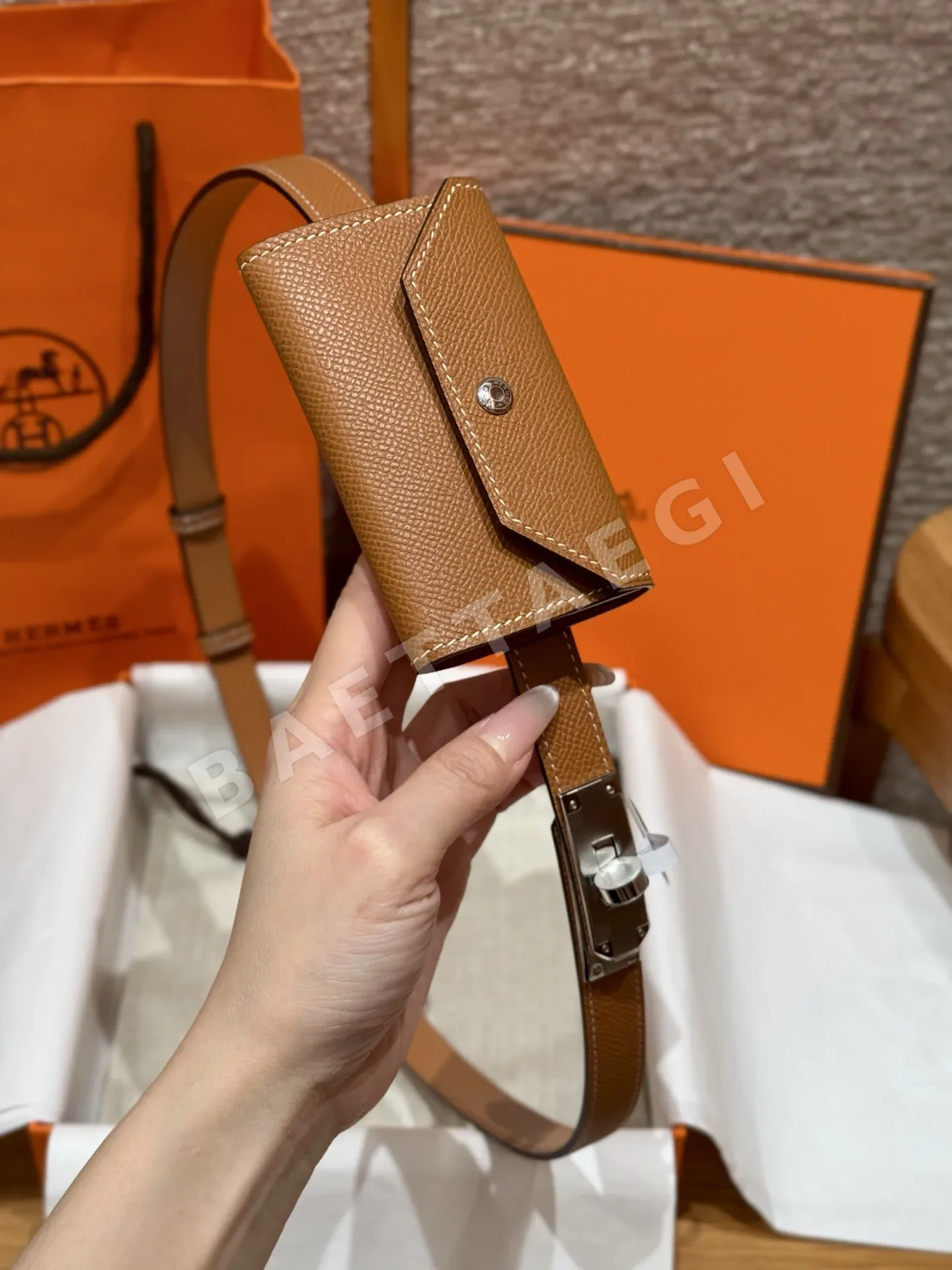에르메스 켈리 버클 엡손 카프스킨 벨트 176549
