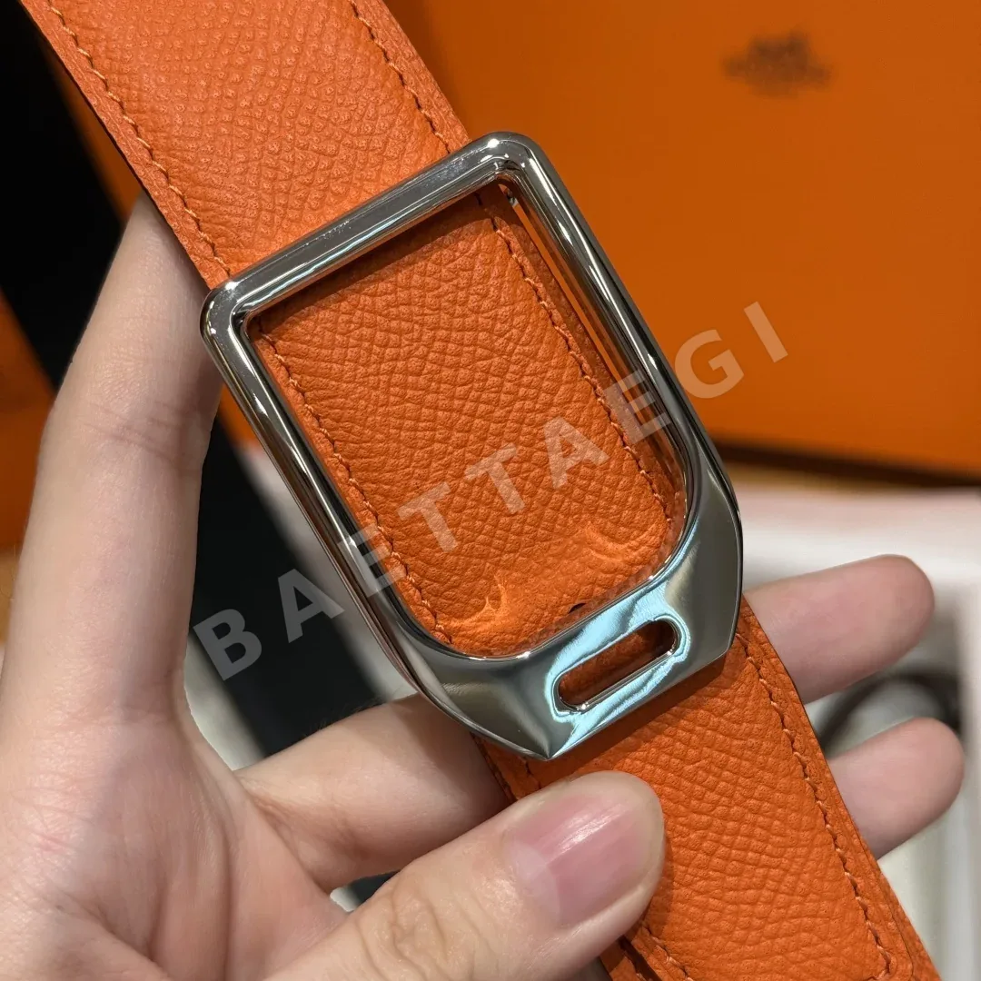 에르메스 조키 양면 앱송 가죽 벨트 상세 이미지 5
