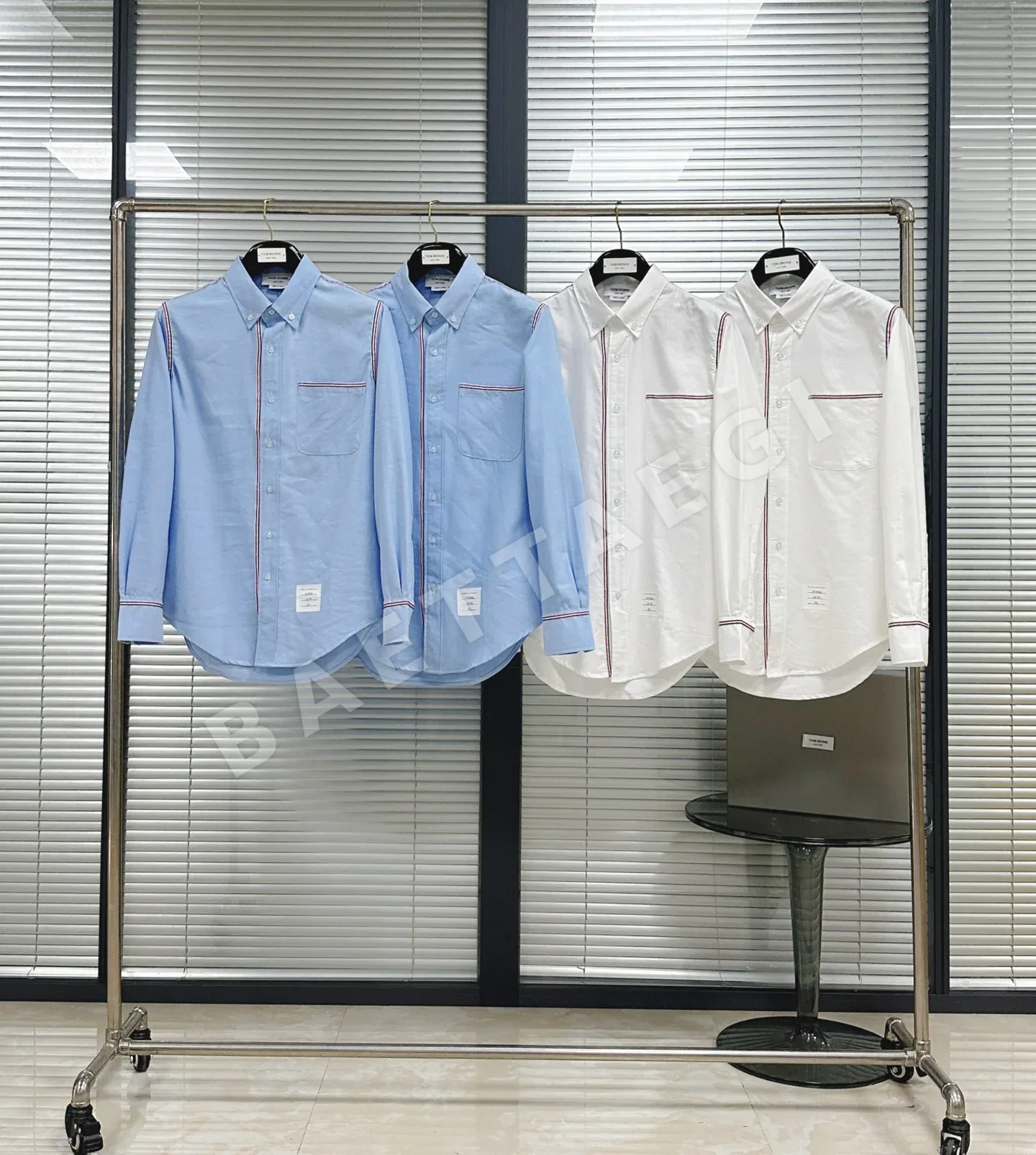 톰브라운 TB 리본 트림 긴팔 셔츠 46557