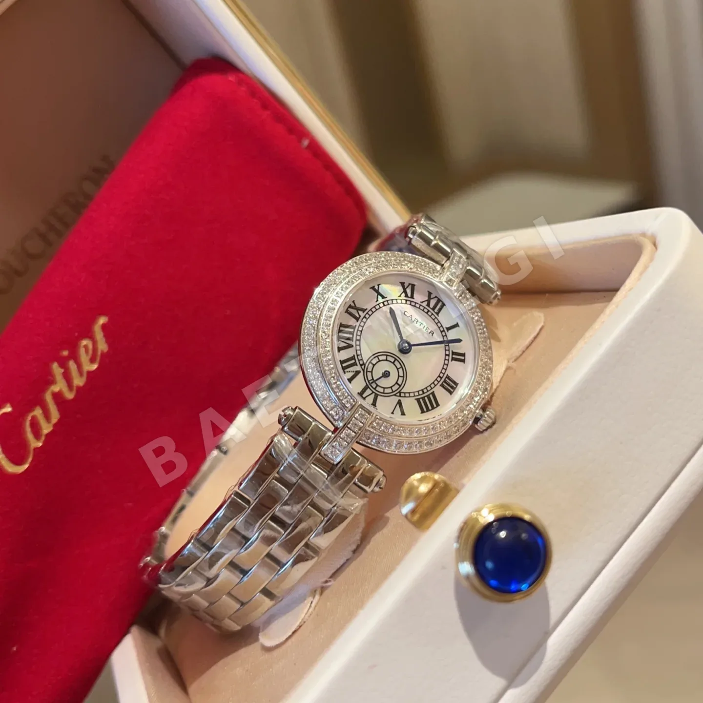 까르띠에 시계 사파이어 글라스 레플리카 42825 Cartier 상세 이미지 3