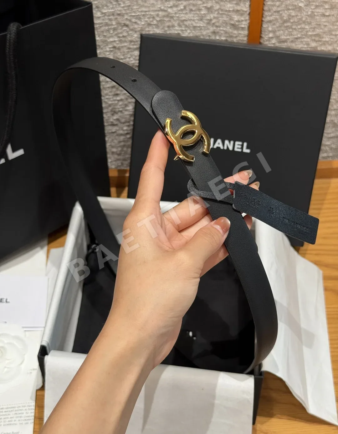 샤넬 타임리스 클래식 더블 C 카프스킨 벨트 상세 이미지 8