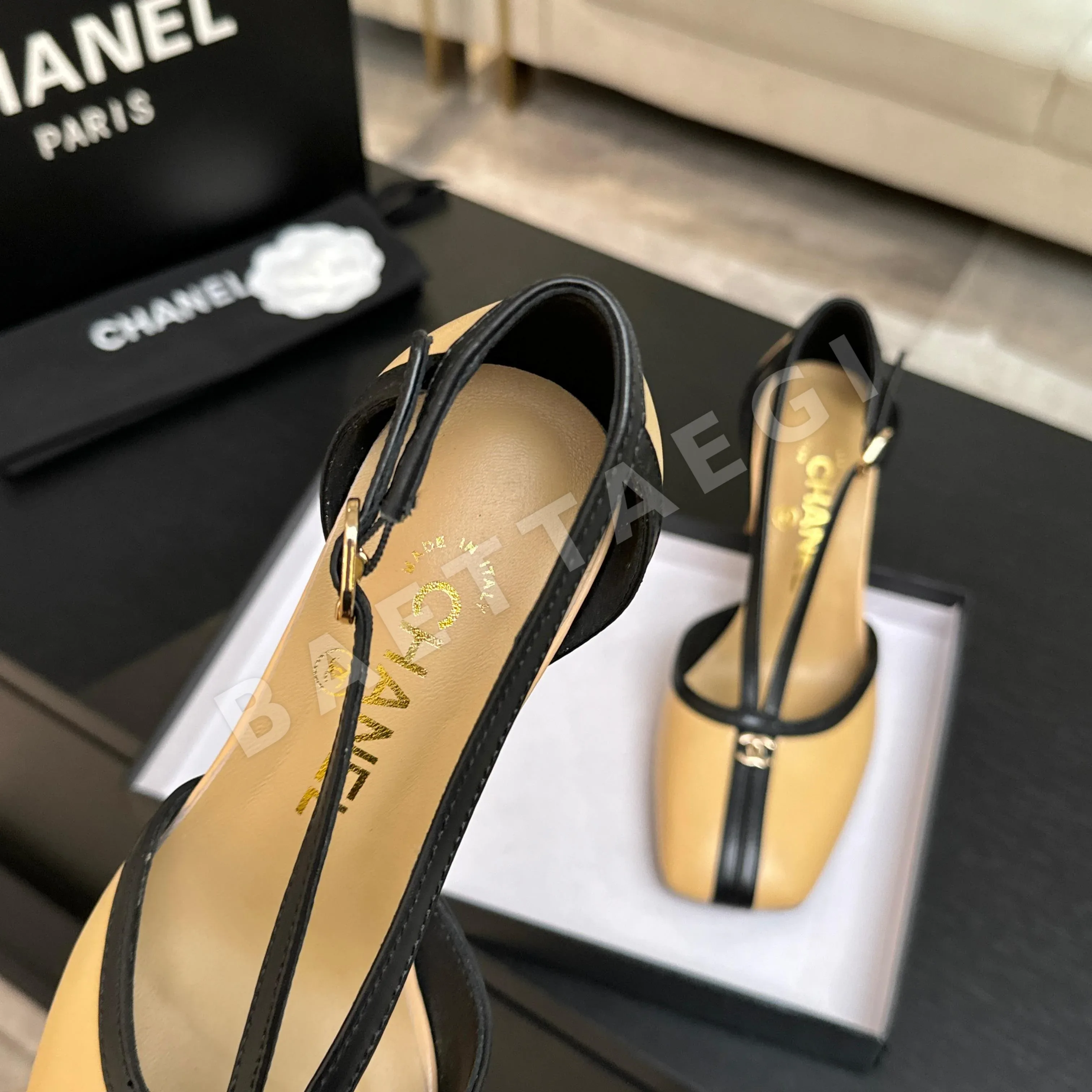 샤넬 더블 C 스트랩 오픈토 샌들 상세 이미지 7