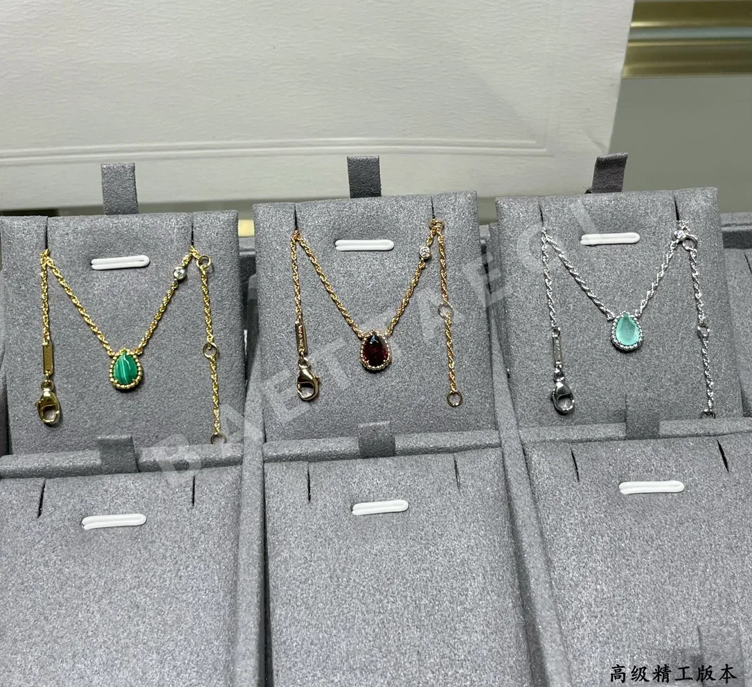 부쉐론 로즈 가넷 다이아몬드 티어드롭 목걸이 상세 이미지 7