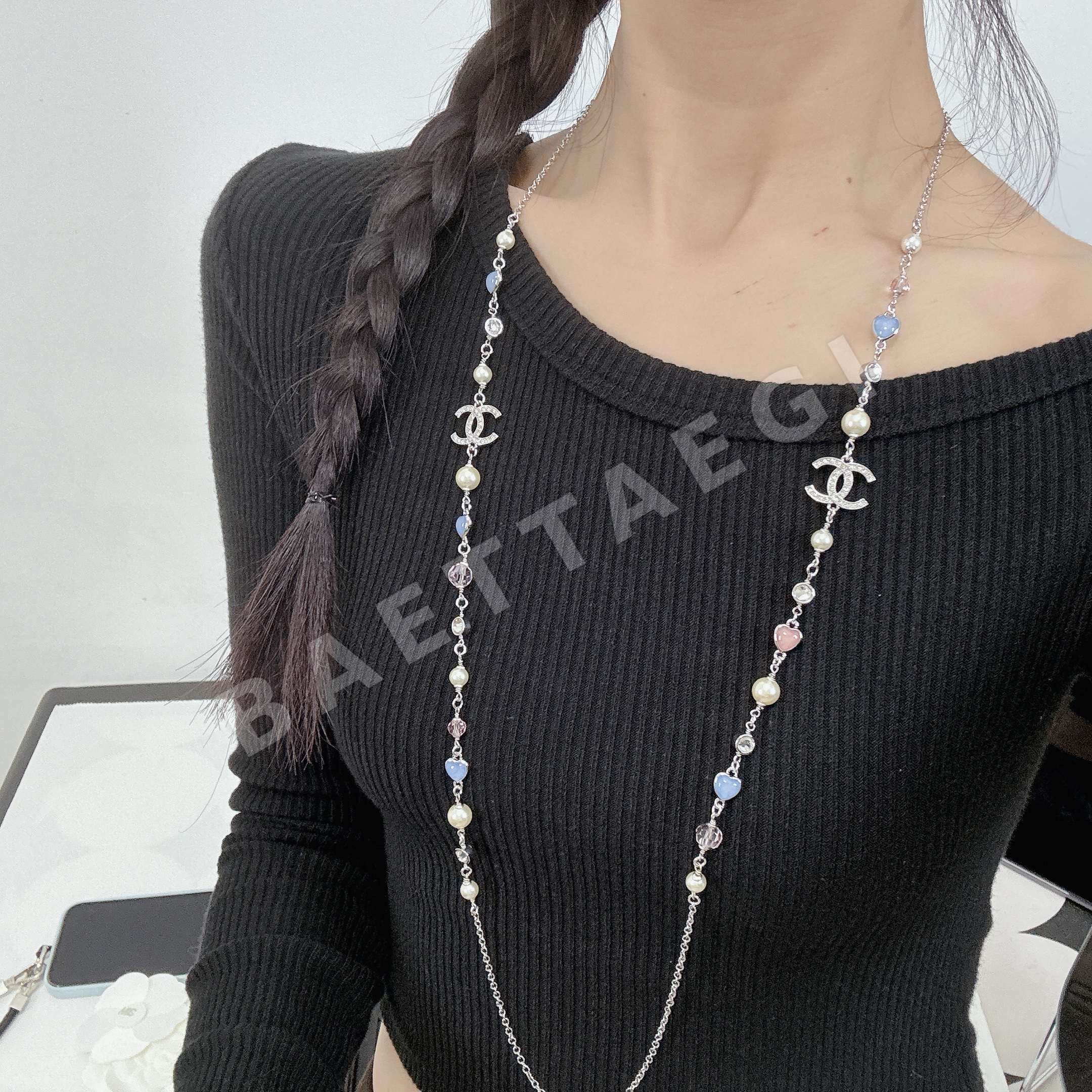 샤넬 스와로브스키 크리스탈 목걸이 65994