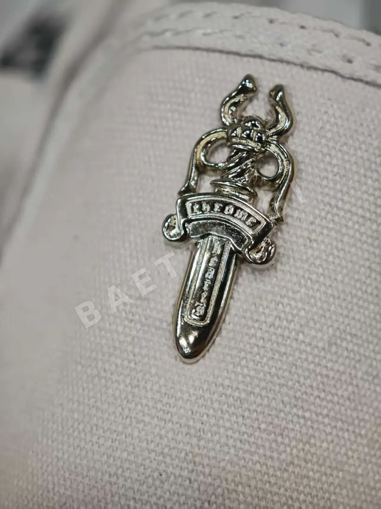 크롬하츠 로퍼 화이트 스테인리스스틸 플라티넘 도금 금속장식 상세 이미지 4