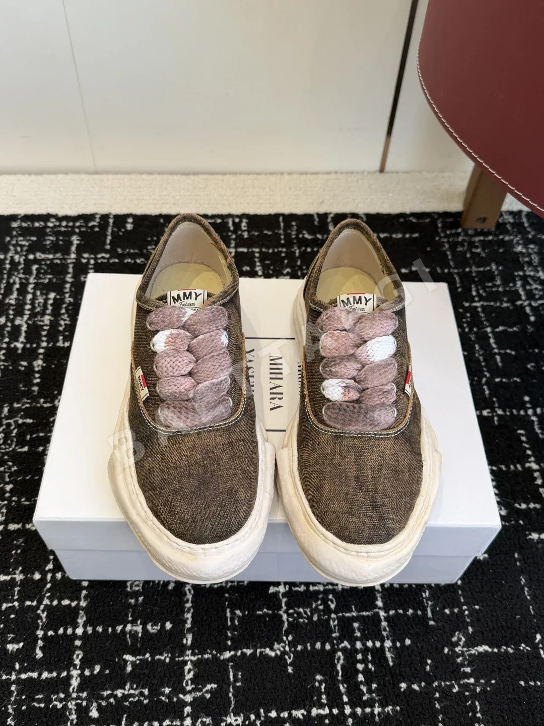미하라야스히로 워싱 데님 빈티지 신발 76071