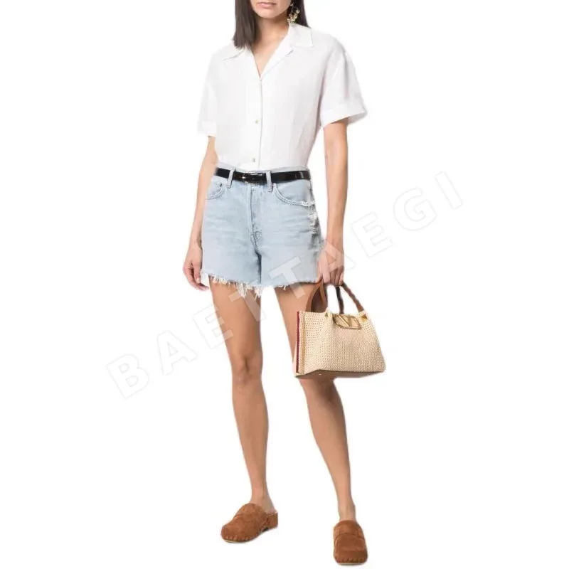 발렌티노 라피아 레더 토트백 상세 이미지 8