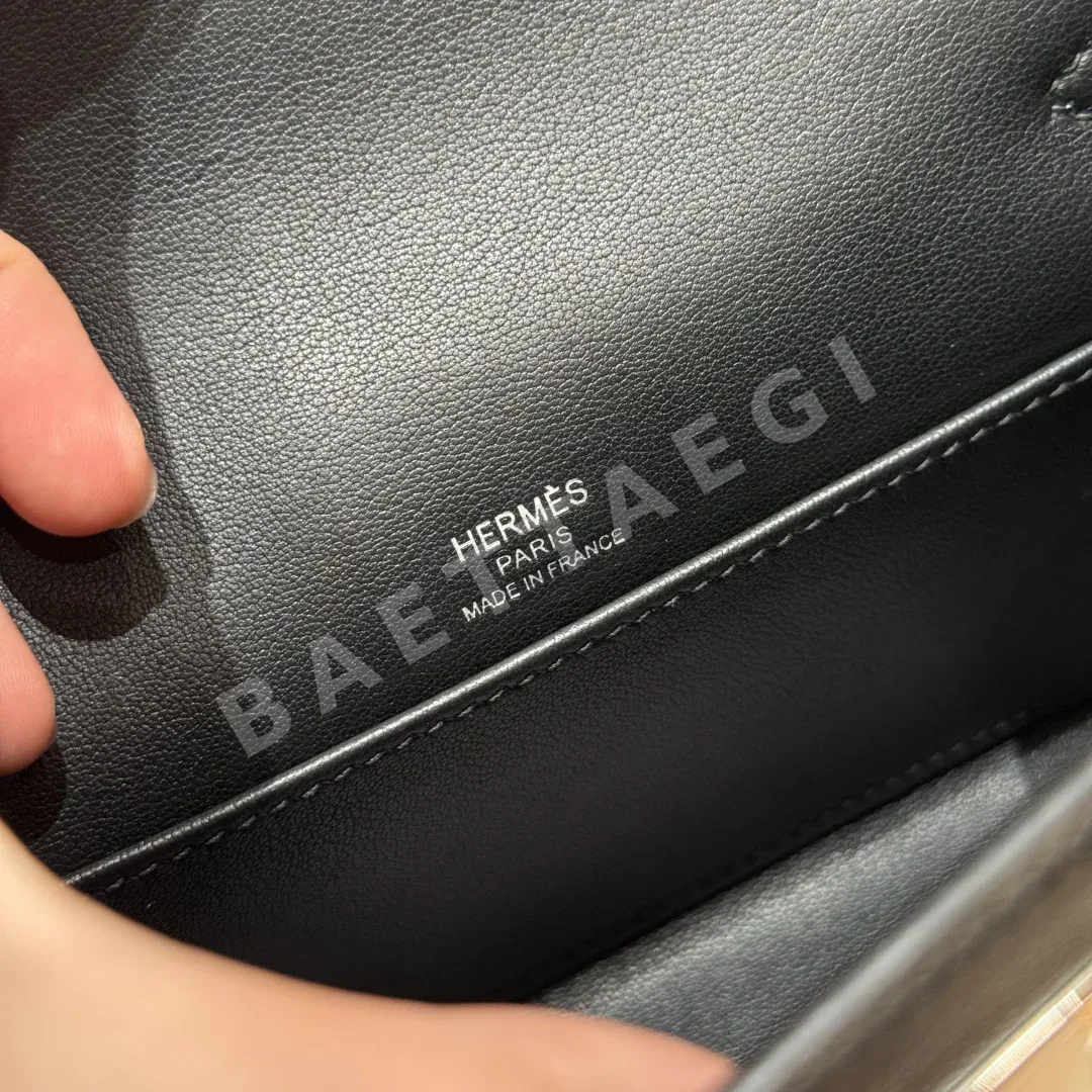 에르메스 미니 켈리 블랙 실버 하드웨어 가방 상세 이미지 7
