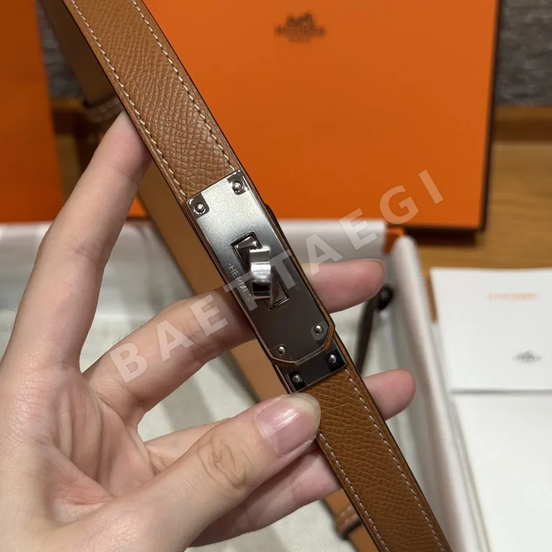 에르메스 켈리 버클 엡솜 카프스킨 벨트 상세 이미지 5