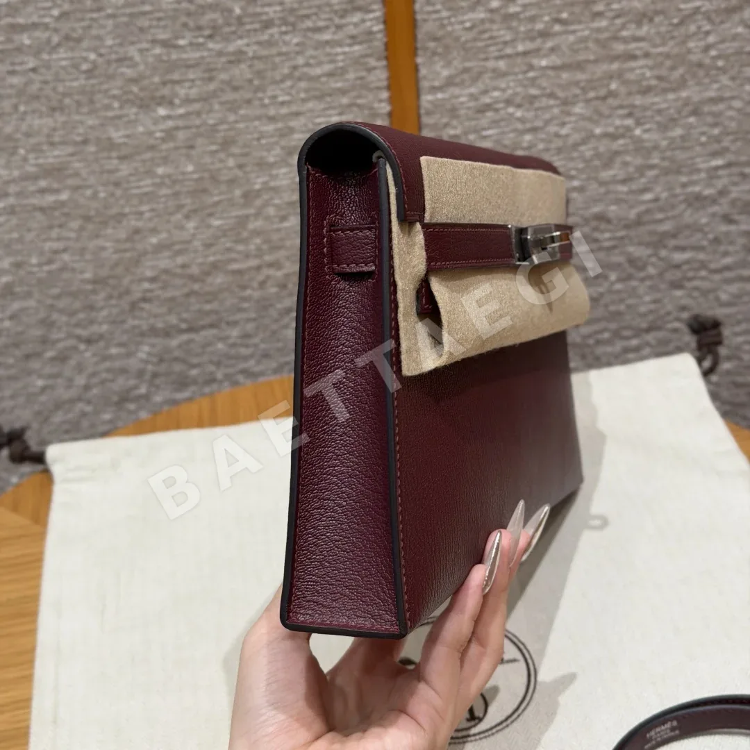 에르메스 켈리 엘란 보르도 염소가죽 가방 상세 이미지 3