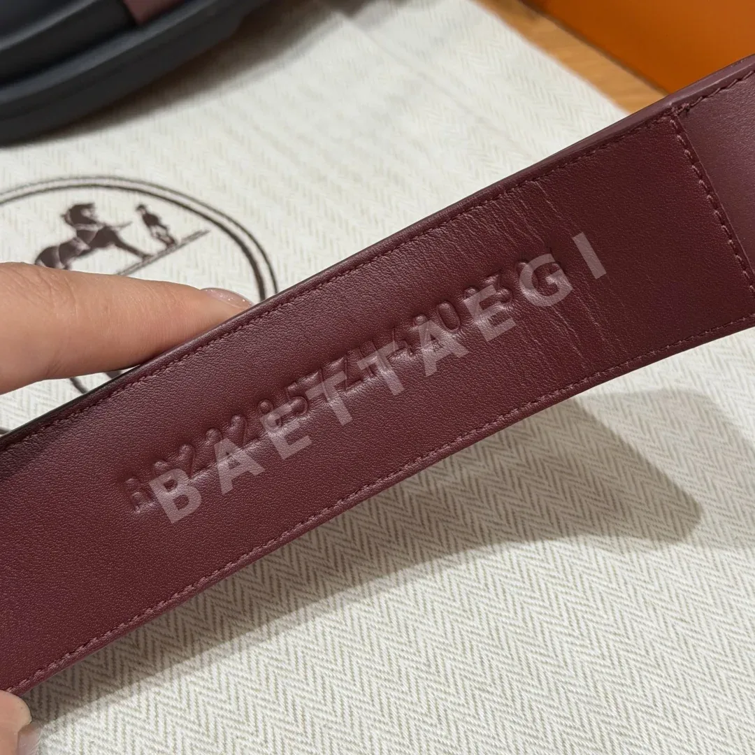 에르메스 시프르 샌들 레드 카ー 스킨 상세 이미지 4